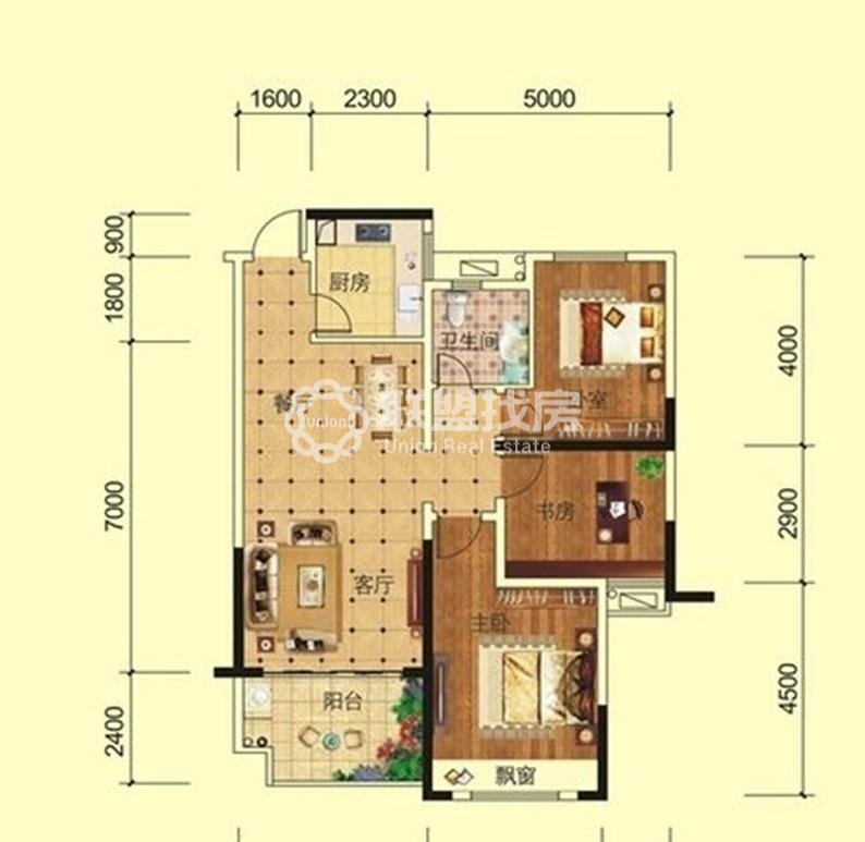 普罗旺斯,普罗旺斯架空一楼带花园3房65万，南北通透13