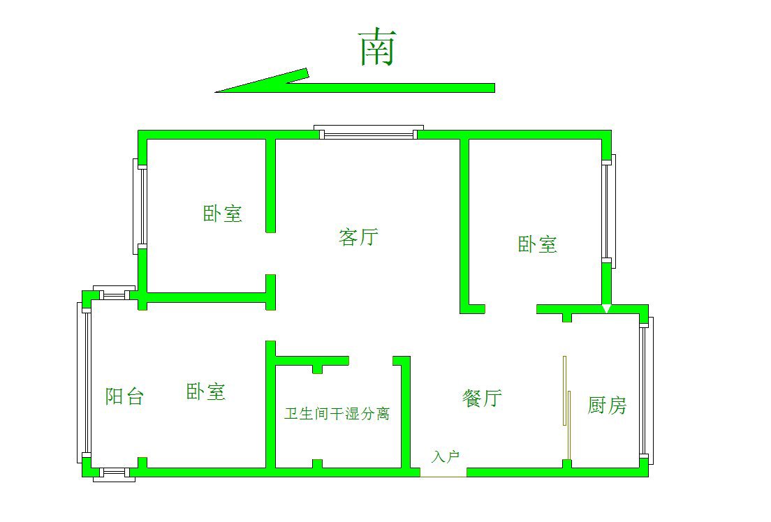 中天嘉苑,朝阳采光好，南北通透。13