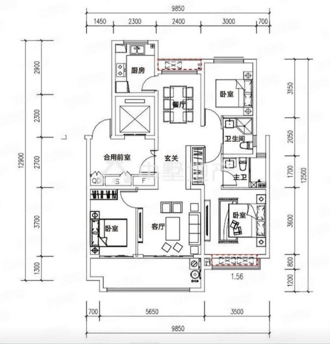 淮上区淮上毛坯3室2厅2卫二手房出售10