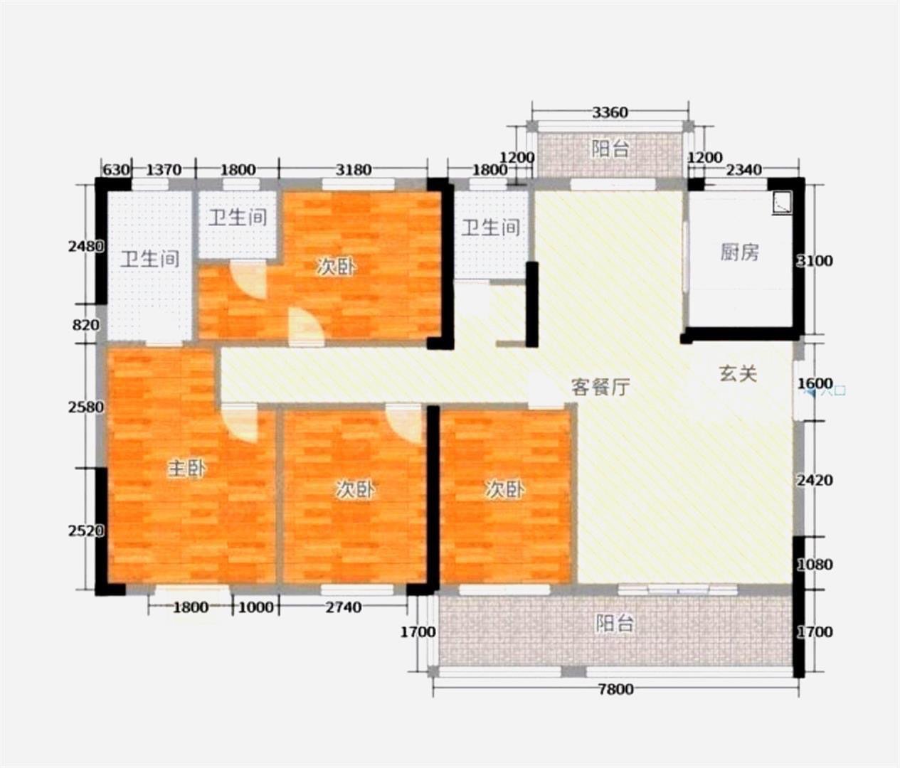 天元区天元精装4室2厅2卫二手房出售14