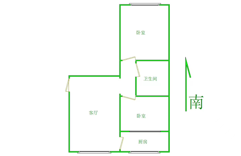 汇豪天下南区,汇豪三楼刀把 两室一厅74平8