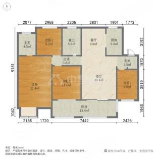 七中旁 景秀园 好楼层 128平 92万-祥源生态城景秀园二手房价