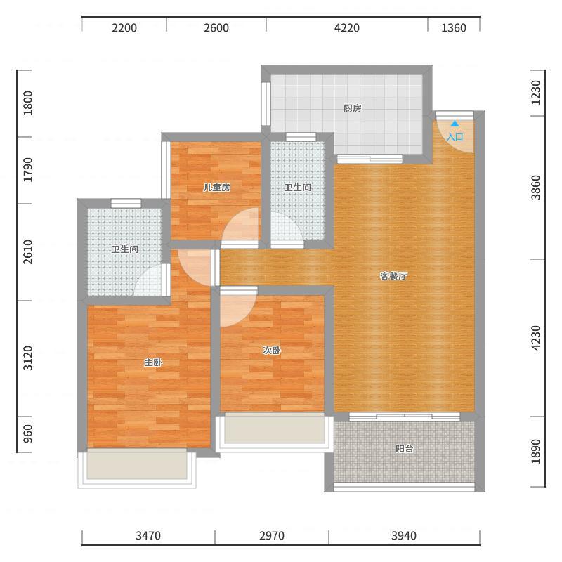 真正的地铁楼盘，鸿森南城一号精致2室2厅1卫0阳台，仅售-鸿森南城一号二手房价