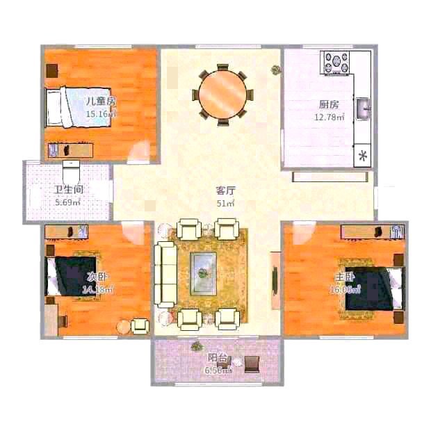 鲁骐金岸世家,位置，享受城市中心的便利与舒适，3室2厅2卫1阳台10