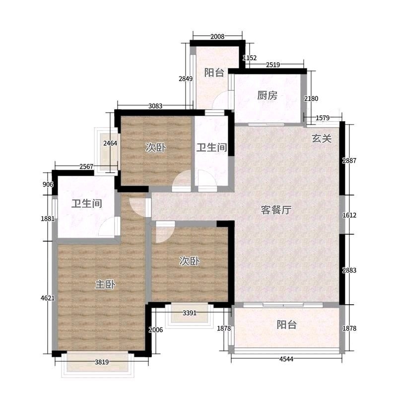 麒麟区西片区毛坯3室2厅2卫二手房出售14