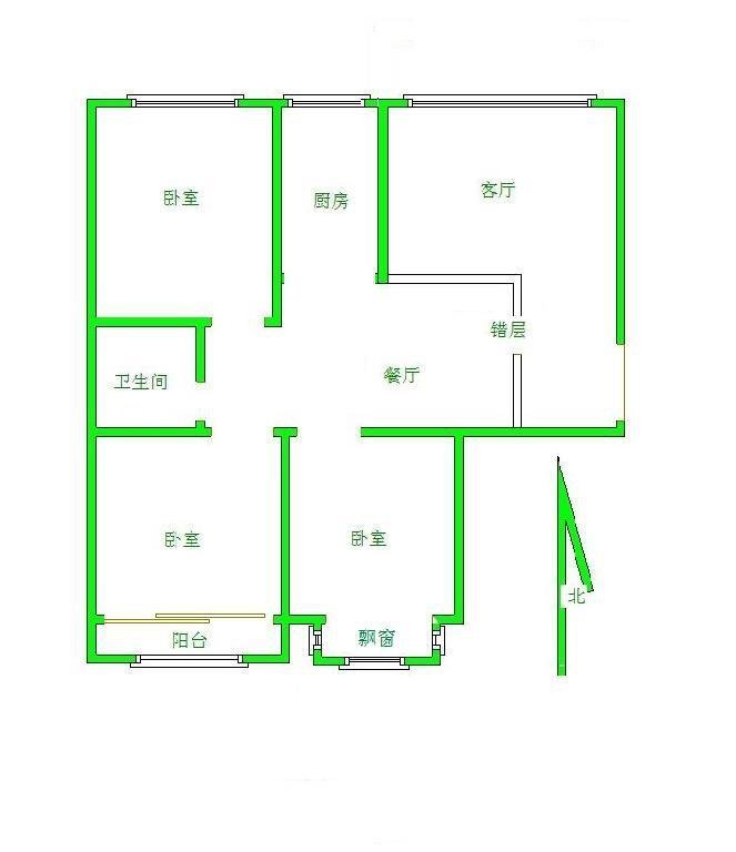 莲池区二道桥精装3室2厅1卫二手房出售9