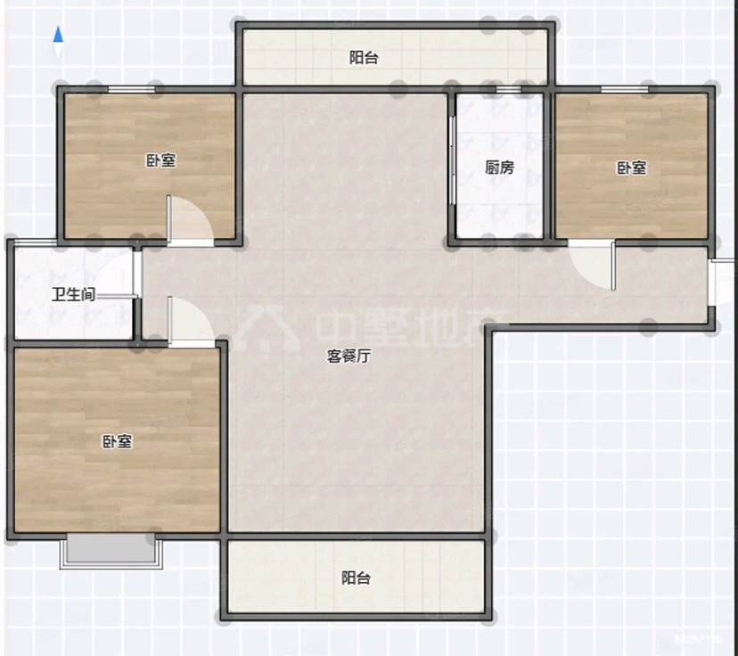 山南壹号,山南壹号 3室2厅2卫2阳台毛坯 使用面积大楼层好12