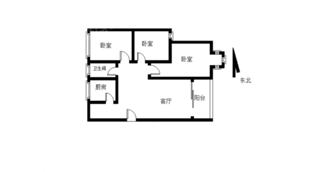 翠屏区下江北毛坯3室2厅1卫二手房出售10