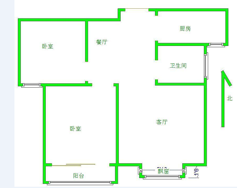 莲池区城市美地普通2室2厅1卫二手房出售9