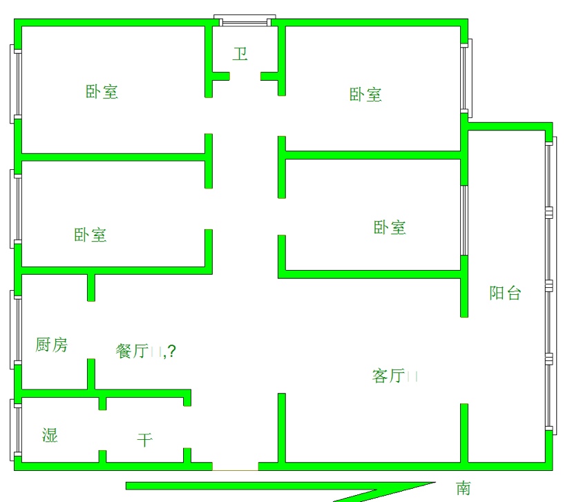 金城小区南区,金城南区 158平米 带车库35平13