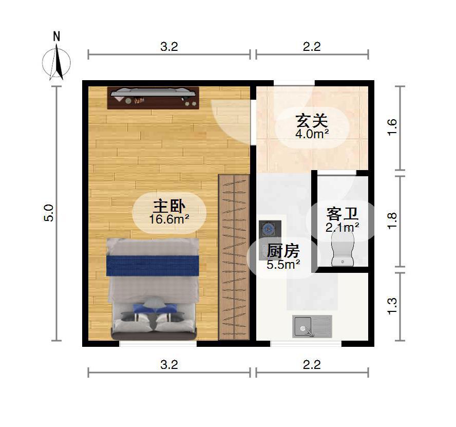 立山鞍钢人家,百年老街南侧6住1毛坯南向32.68平7.5万全款9