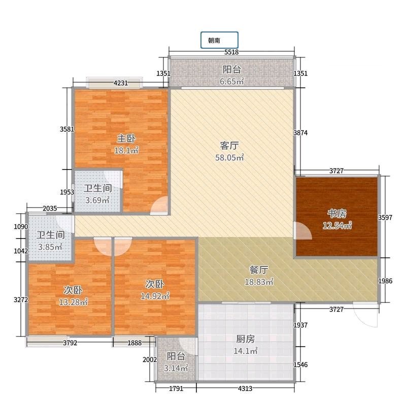 钟山区凤凰新区毛坯3室2厅2卫二手房出售14