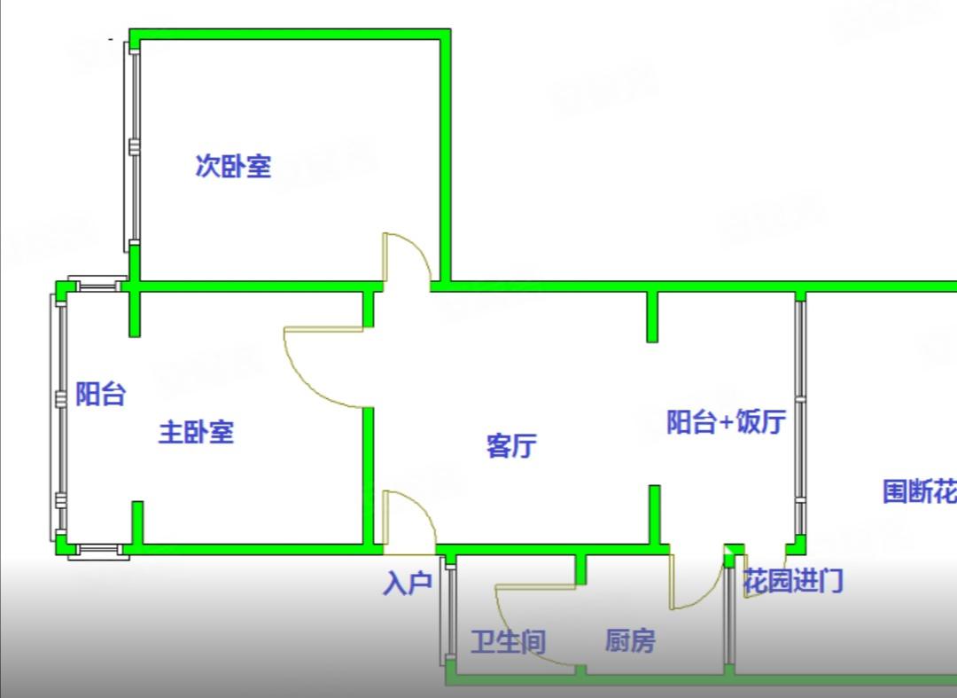 石人东路2号院,青羊区石人公园旁1楼套二带25平米花园拎包入住白果林地铁口12