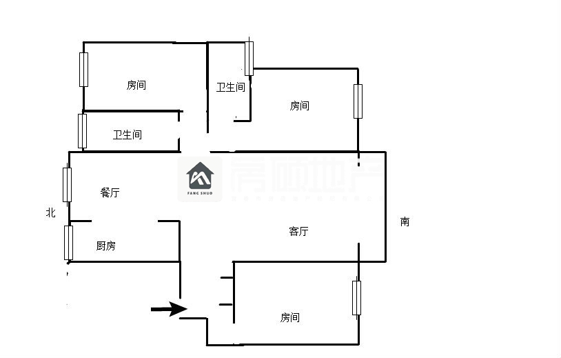 袁州区城东毛坯3室2厅2卫二手房出售14