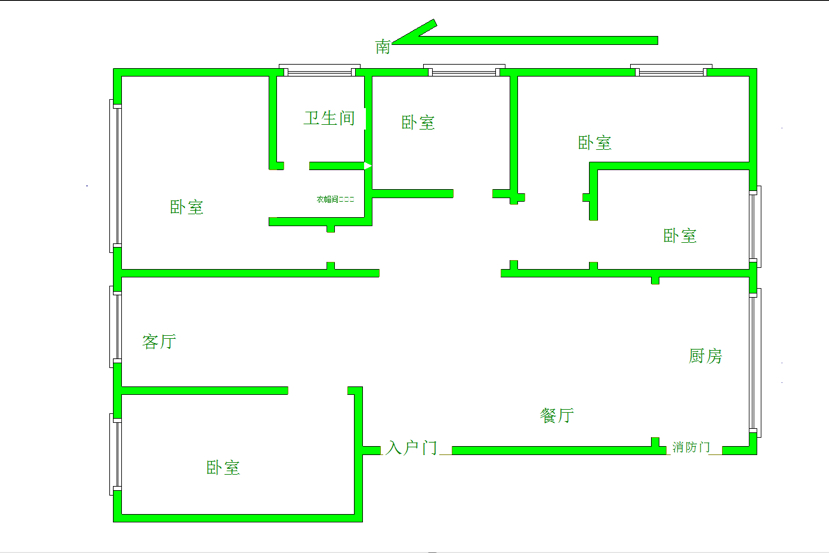 城区城南毛坯4室2厅2卫二手房出售11