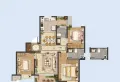 远洋御城126㎡3室2厅2卫1阳台，高品质居住体验10