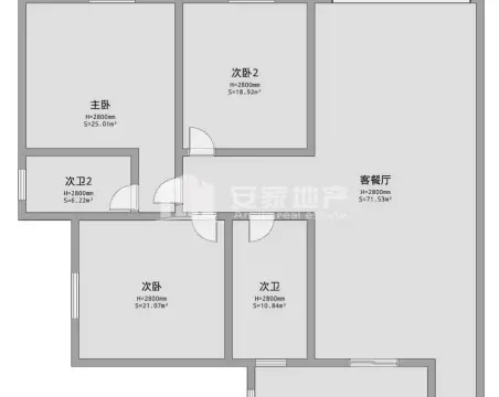 世纪明珠3室2厅2卫普通