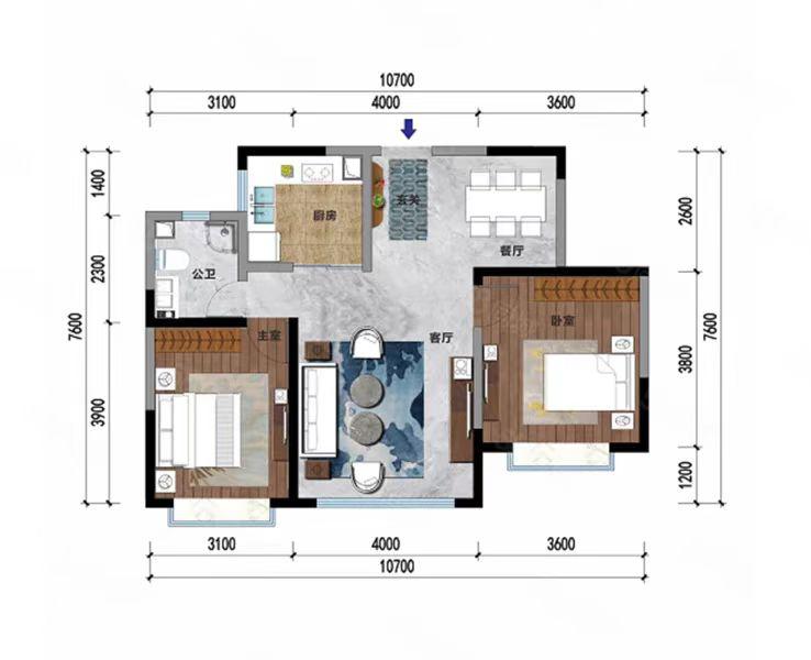 城北区城北精装3室2厅1卫二手房出售9