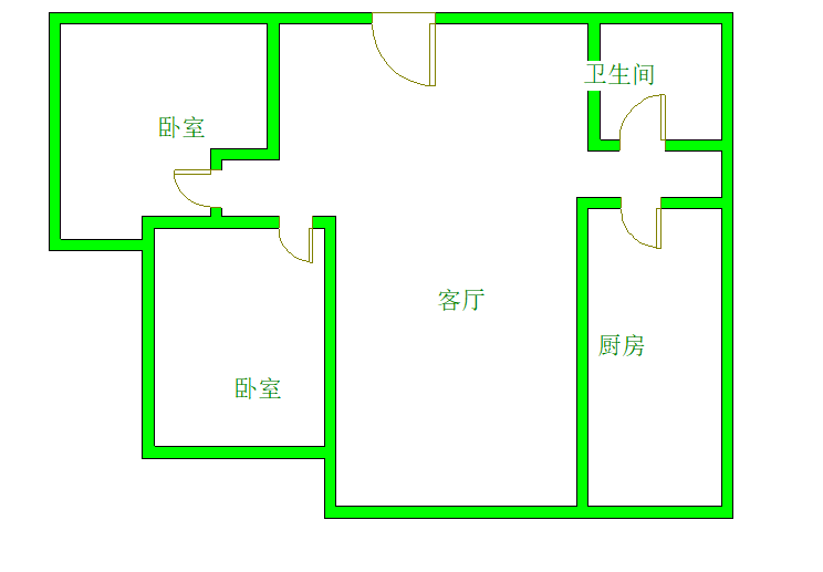 碧桂园银河城,方糖 普通装修 三阳小两室 74.44平8