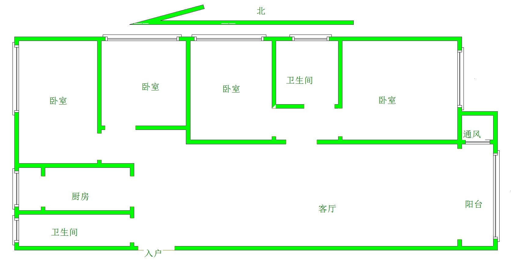 长丰小区,和平里上座长丰苑南北通透大四居11