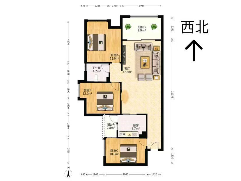 天来豪庭,三桥头一线江景房精装修拎包入住13