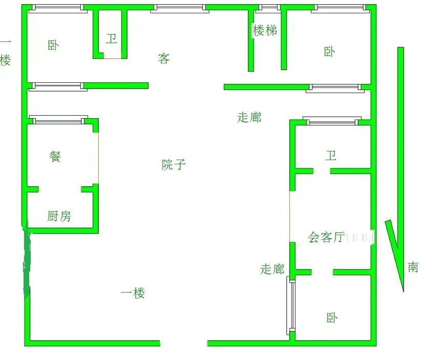 荣盛东昌首府,出租古城区简装三合院带中央空调13