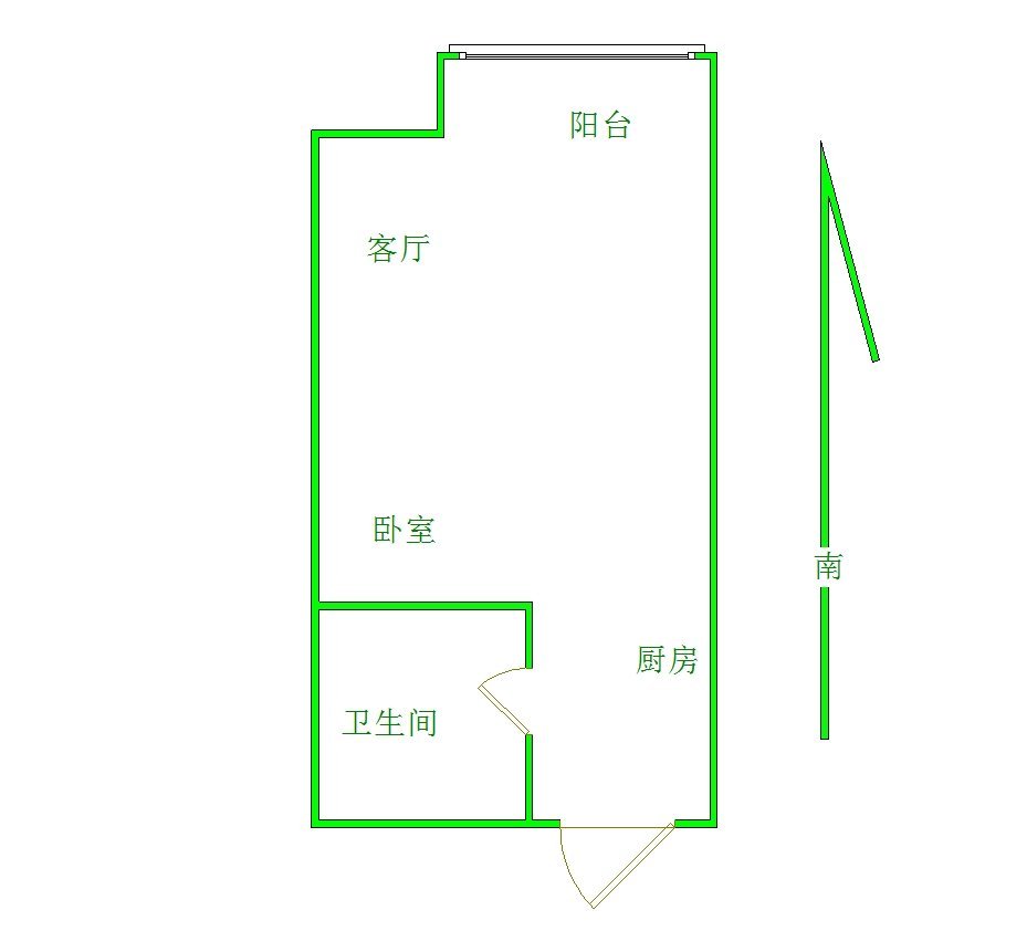 玉泉区南茶坊毛坯1室1厅1卫二手房出售8