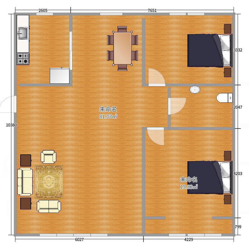 龙口市东城区精装2室1厅1卫二手房出售10