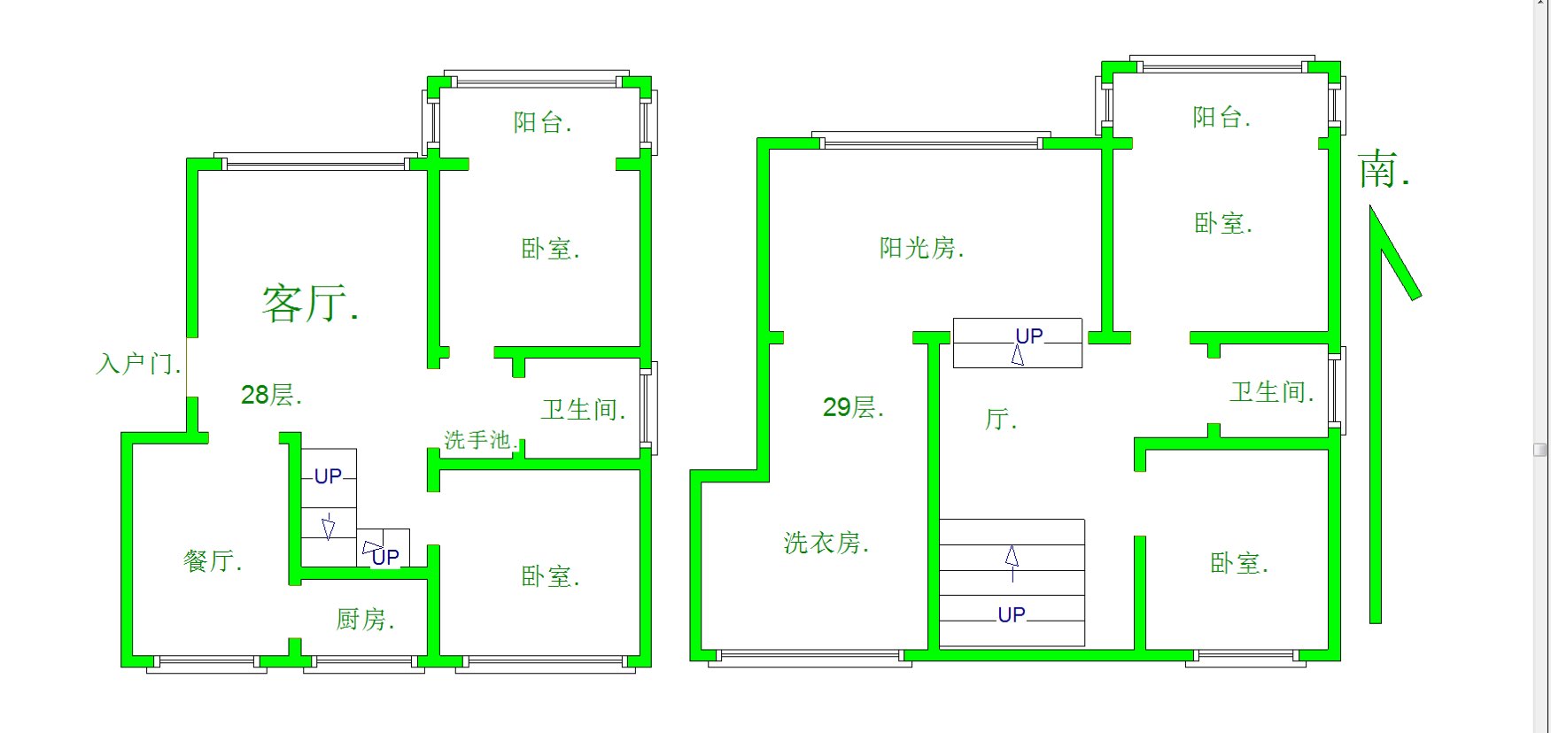 城市枫景,精装4室2厅1卫2阳台真漂亮，错层设计真时尚！13