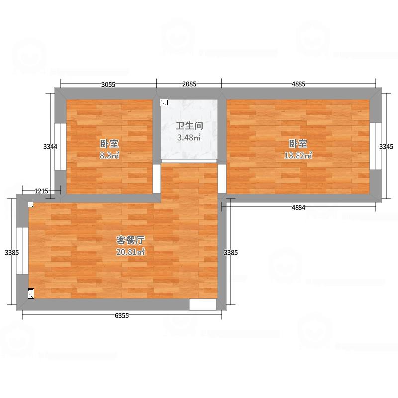 中林小区,中林小区 步梯三层 157平三室两卫户型 简单装修13