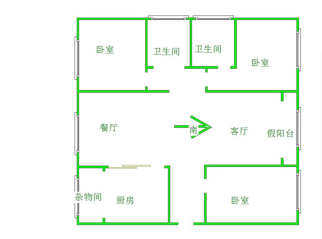 城区城南精装3室2厅2卫二手房出售14