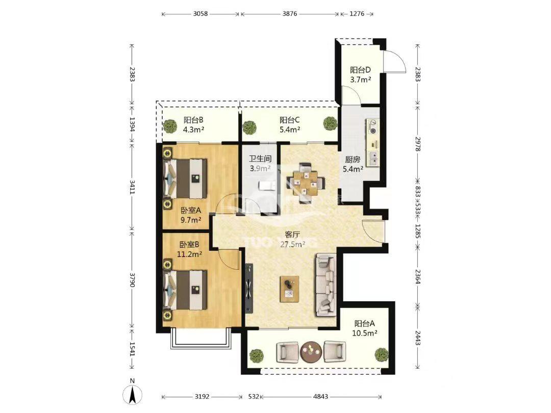 万泉城一区,房屋急售，售价仅需55万元，低于市场价出售，整套品牌家电，精13