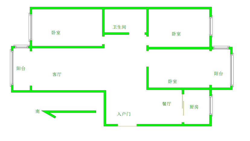 城区城西精装3室2厅1卫二手房出售11