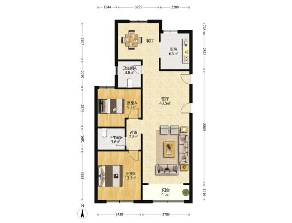 保利叶公馆,精装有车位 全屋实木家具 高楼层 近地铁9