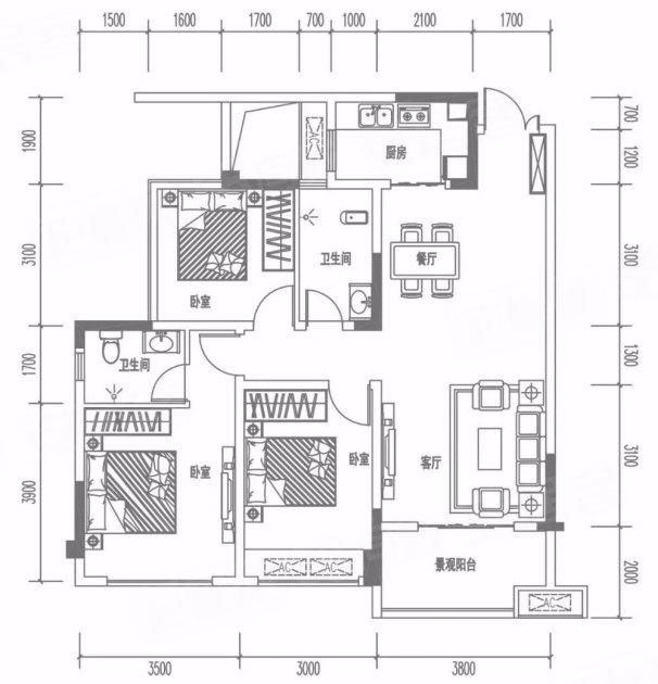 置信城,置信城，大型社区，阳光充足，毛坯12