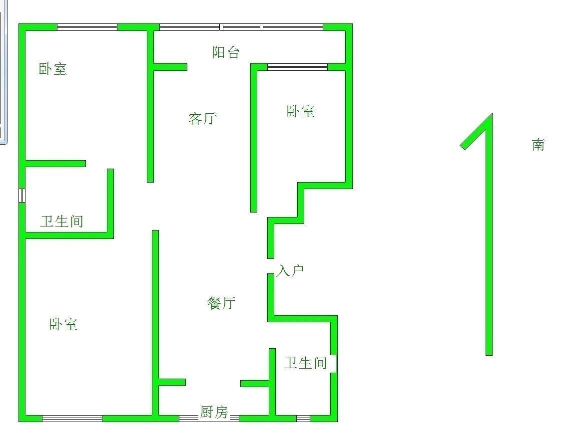 昆仑公寓,昆仑公寓，南北通透 安静 视野开阔13