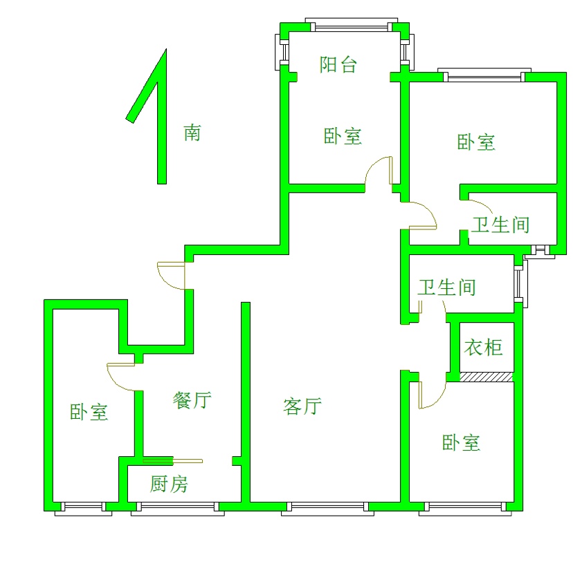 御林家园,诚心出售，南北通透四居双卫，大红本满五13