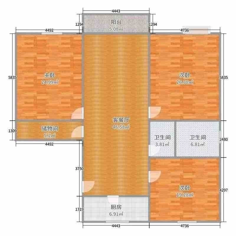 连云区连云毛坯3室2厅1卫二手房出售12