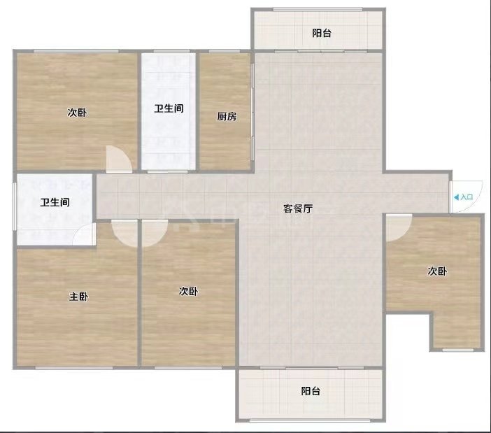 春雨梧桐,品牌家具家电，四室两厅两卫电梯房12