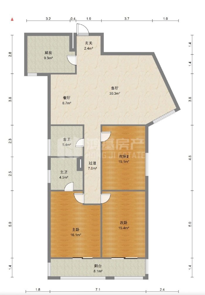 湖滨东路省电力大厦,精致3室2厅2卫1阳台，小户型，大生活11