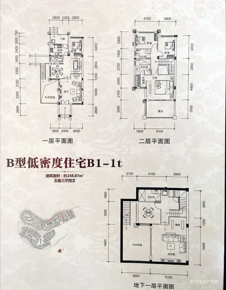 成都恒大金碧天下,双拼大花园别墅位置好！朝南低于同户型40万 相当实惠！2