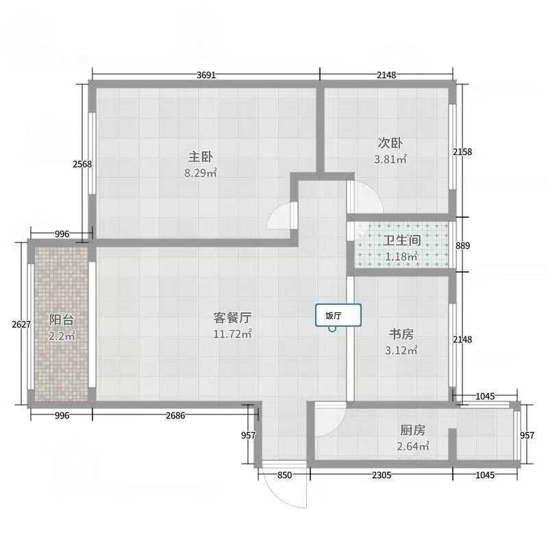 涪城区高水精装3室2厅1卫二手房出售14