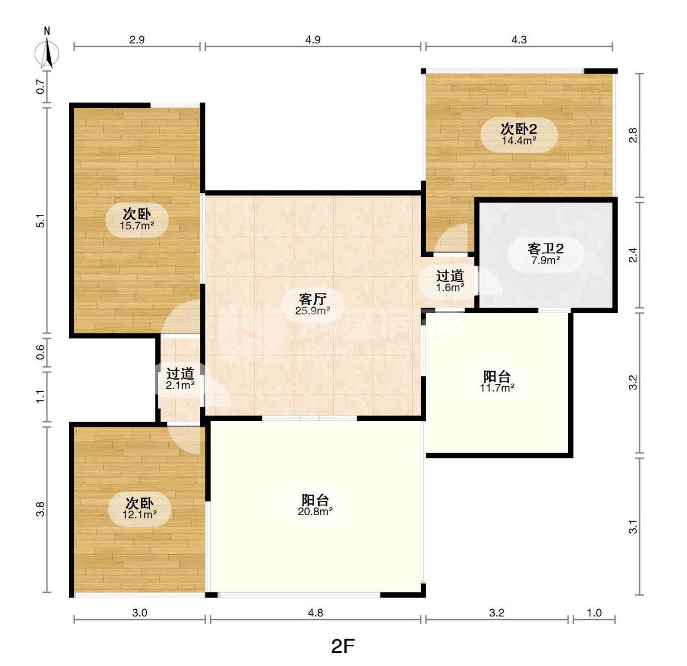 万科四季花城北区,万科四季花城北区洋房复式 采光好16