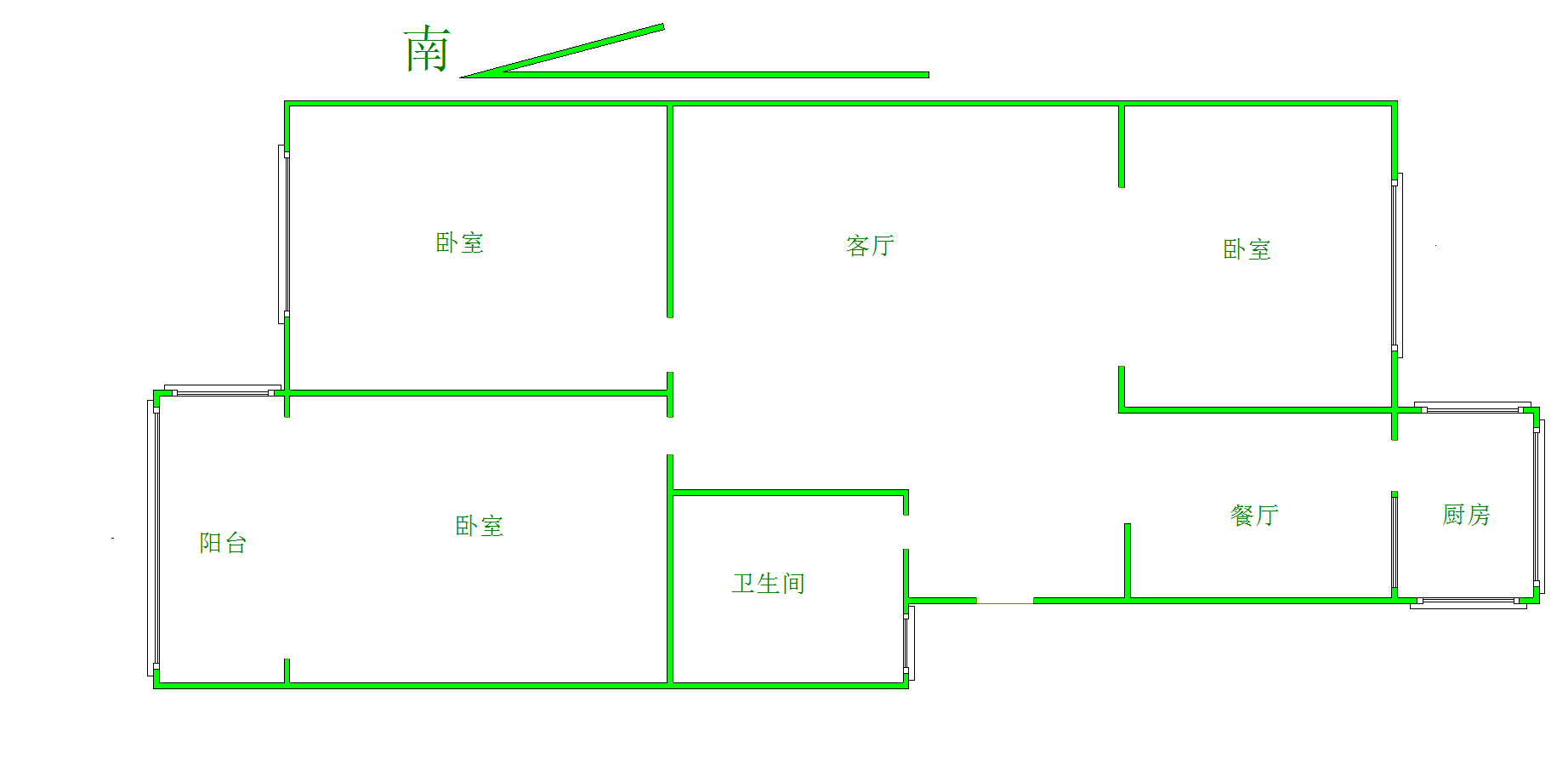 城区城区精装3室2厅1卫二手房出售11