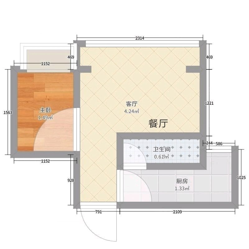 自流井区汇西精装1室1厅1卫二手房出售13