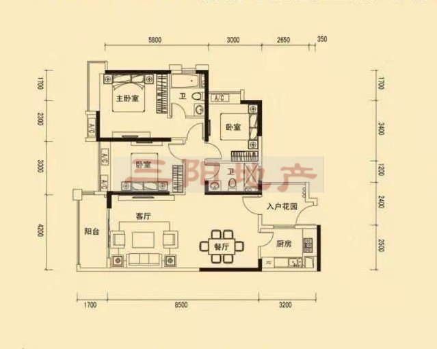 花都区铁路西精装3室2厅2卫二手房出售9