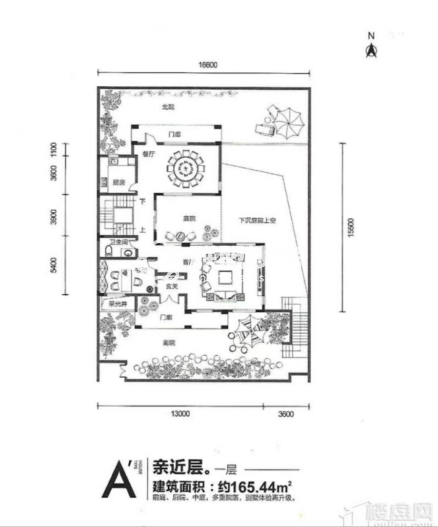 普罗旺斯,普罗旺斯三面光别墅中空庭院，带前后花园送地下室2车库25