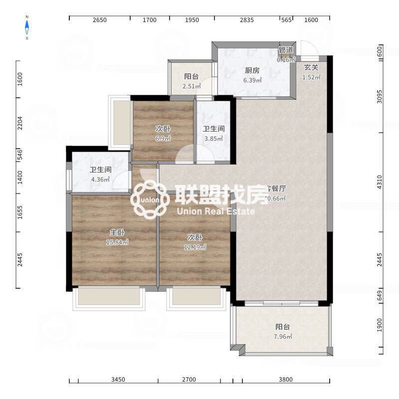 盛世名都,回家的诱惑,1800元/月3室2厅2卫2阳台,紧急出租14