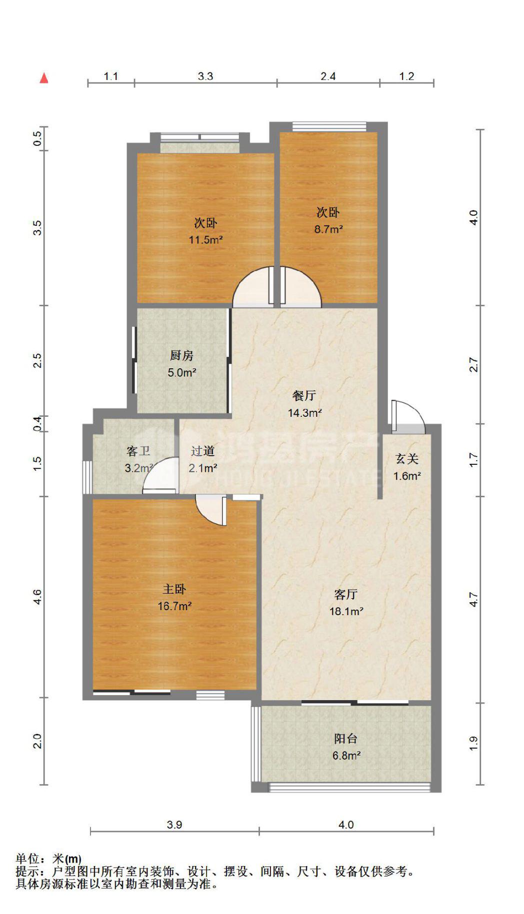 东方海德堡,东方海德堡3室2厅1卫2阳台便宜出租，适合上班族10