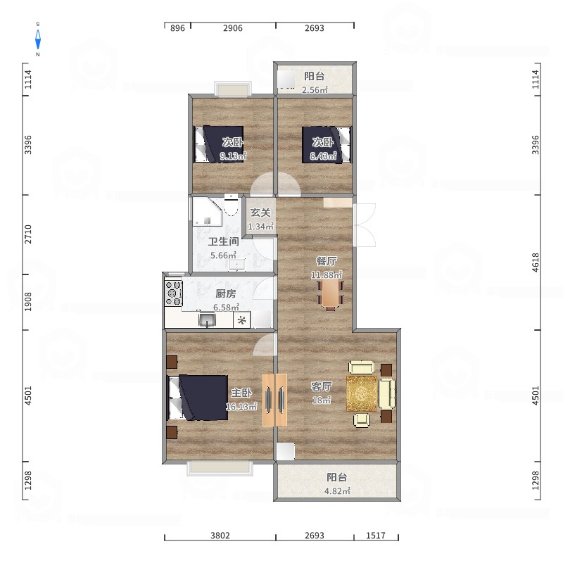 居住主题公园荷塘月色,大户型，多房间，多露台双拼12